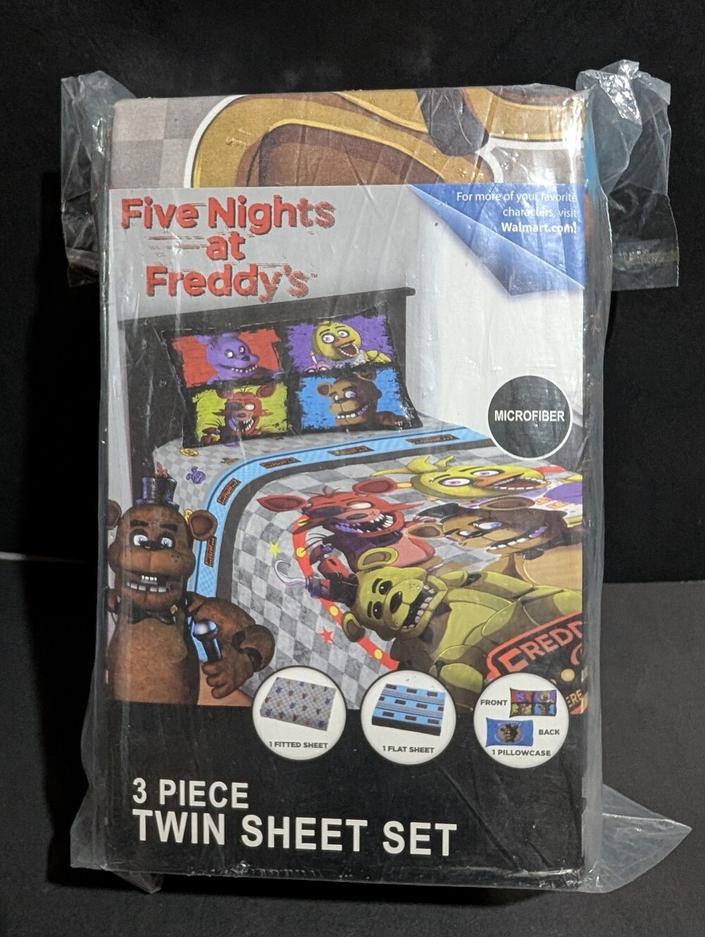 New Five Nights At Freddy's 3 Piece Twin Sheet Set